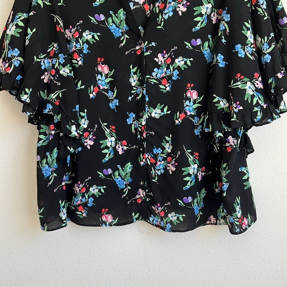 Maeve by Anthropologie Aveiro Flutter-Sleeved Buttondown Blouse - Picture 5 of 15